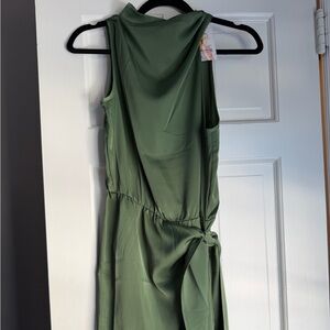 Olive green sleeveless mini dress